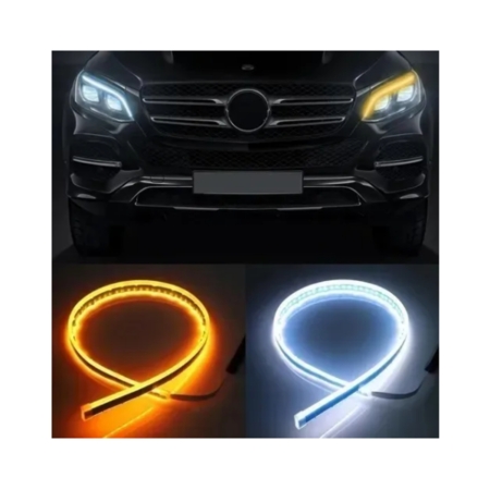 Tira de luces LED para coche, iluminación Interior Flexible de