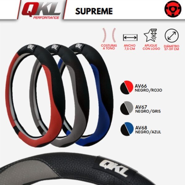 Cubre Volante Supreme Negro Gris