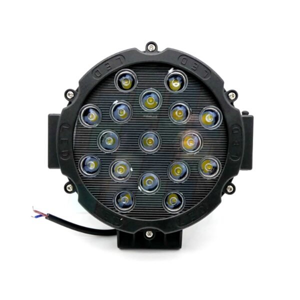 Faro Redondo 17 LED Aro Negro