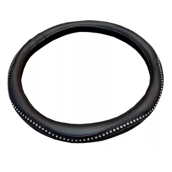 9-CV-058.jpg Cubre Volante Negro combinado, con detalles brillos Diamond