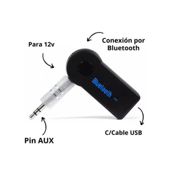 Receptor De Música Auxiliar Bluetooth Para Auto Manos Libres