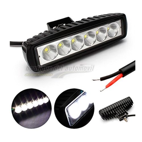 Faro 6 Led 18 w Rectangular