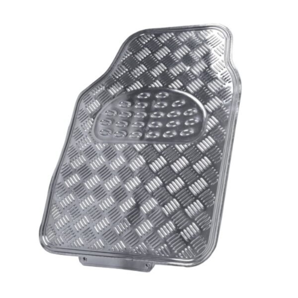 CUBRE ALFOMBRA SIMIL ALUMINIO 4 PCS. PLATA