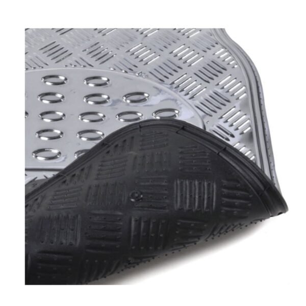 CUBRE ALFOMBRA SIMIL ALUMINIO 4 PCS. PLATA