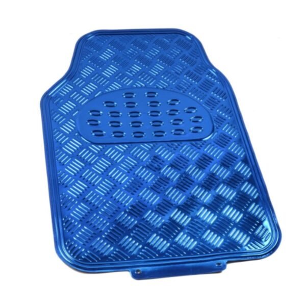 CUBRE ALFOMBRA SIMIL ALUMINIO 4 PCS. AZUL