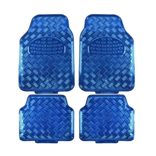 CUBRE ALFOMBRA SIMIL ALUMINIO 4 PCS. AZUL