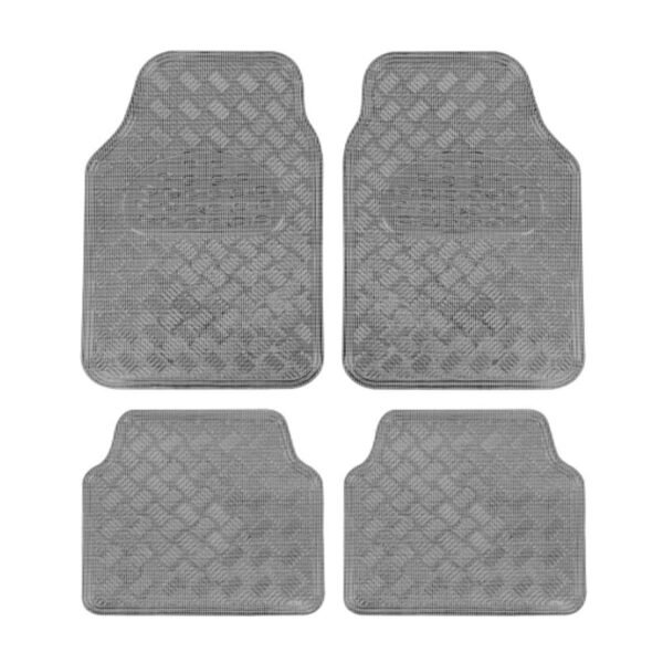 CUBRE ALFOMBRA SIMIL ALUMINIO 4 PCS. CARBONO