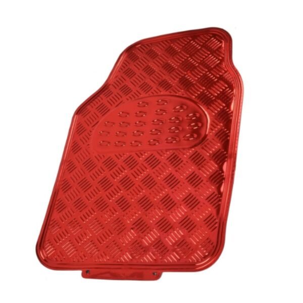 CUBRE ALFOMBRA SIMIL ALUMINIO 4 PCS. ROJA