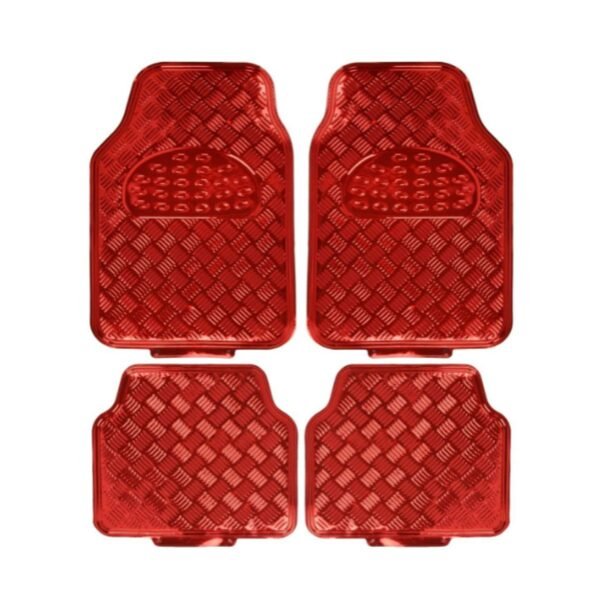 CUBRE ALFOMBRA SIMIL ALUMINIO 4 PCS. ROJA