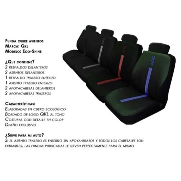 Funda Cubre Asientos Ecoshine QKL