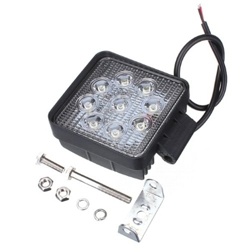 Faro de 9 Led 27w Cuadrado