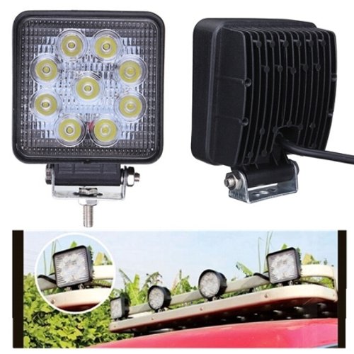 Faro de 9 Led 27w Cuadrado