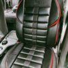 FUNDA ASIENTO  HR CARBON - CARBONO NEGRO/LINEAS ROJAS