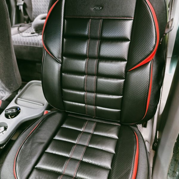 FUNDA ASIENTO  HR CARBON - CARBONO NEGRO/LINEAS ROJAS