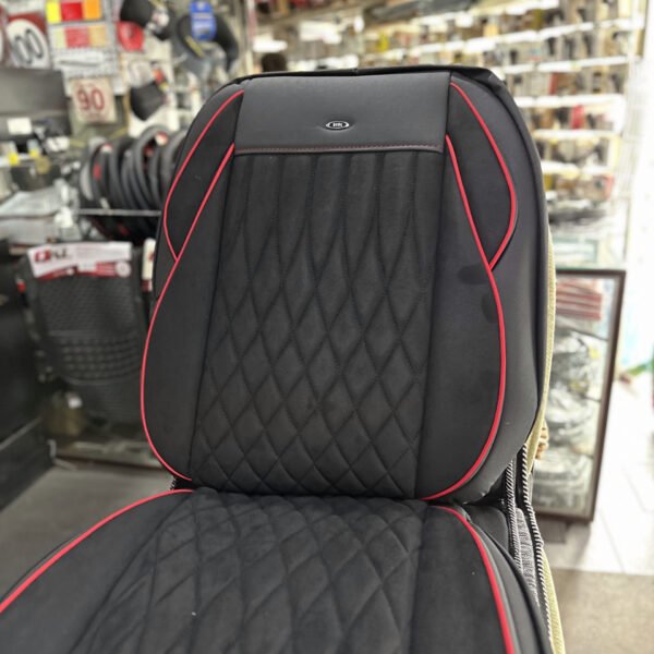 FUNDA ASIENTO  HR  ELEGANT - NEGRO/ROJO