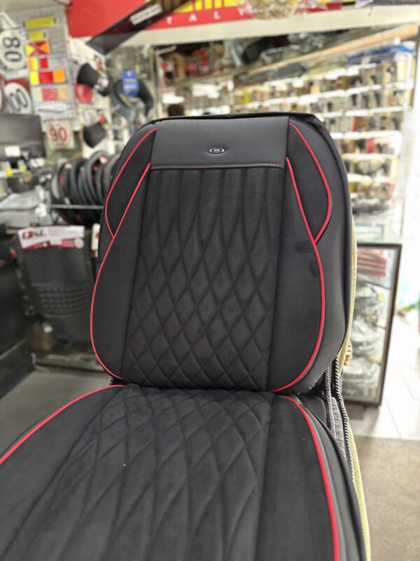 FUNDA ASIENTO  HR  ELEGANT - NEGRO/ROJO