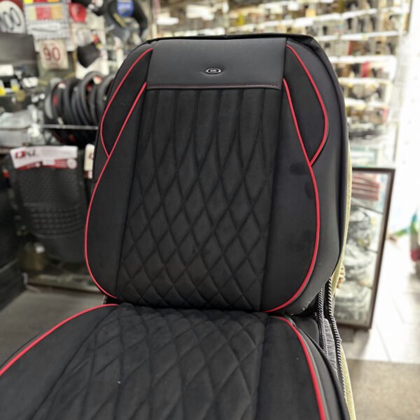 FUNDA ASIENTO  HR  ELEGANT - NEGRO/ROJO