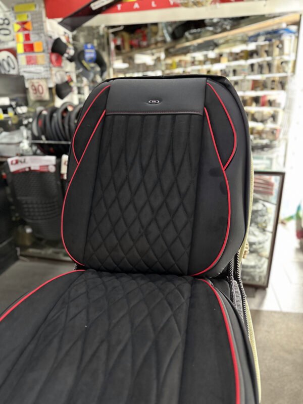 FUNDA ASIENTO  HR  ELEGANT - NEGRO/ROJO