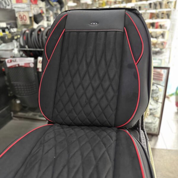 FUNDA ASIENTO  HR  ELEGANT - NEGRO/ROJO