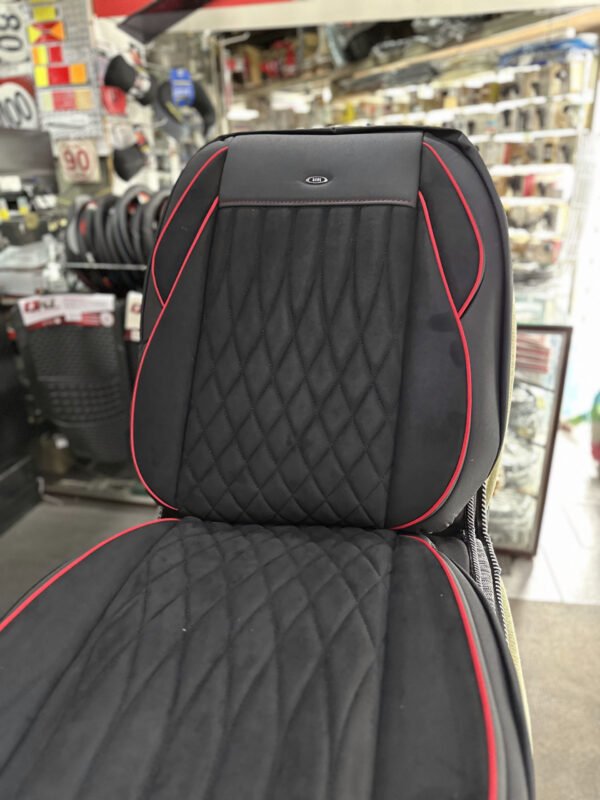 FUNDA ASIENTO  HR  ELEGANT - NEGRO/ROJO