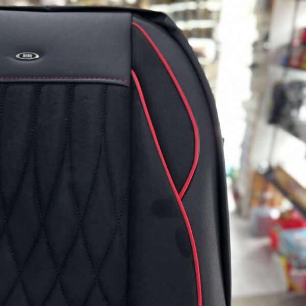 FUNDA ASIENTO  HR  ELEGANT - NEGRO/ROJO