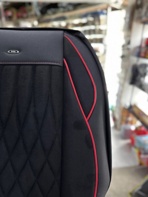 FUNDA ASIENTO  HR  ELEGANT - NEGRO/ROJO