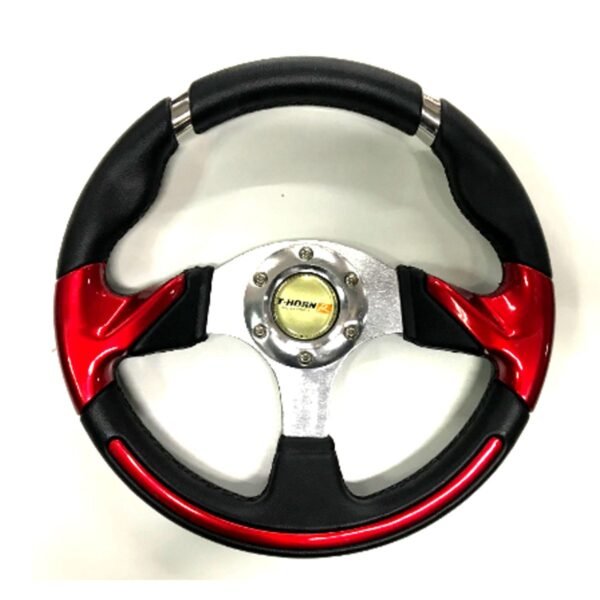 Volante 32 cm Negro+Rojo 84113