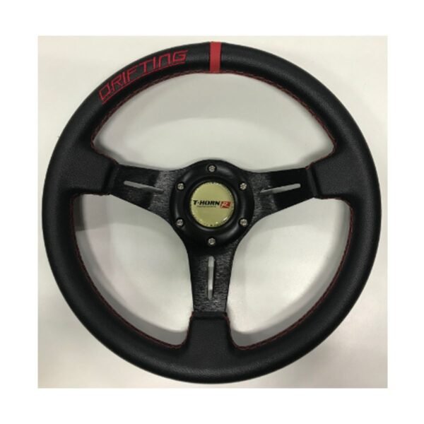 Volante 32 cm Negro+Rojo