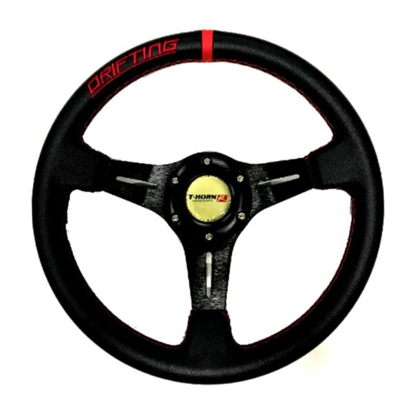 Volante 32 cm Negro+Rojo