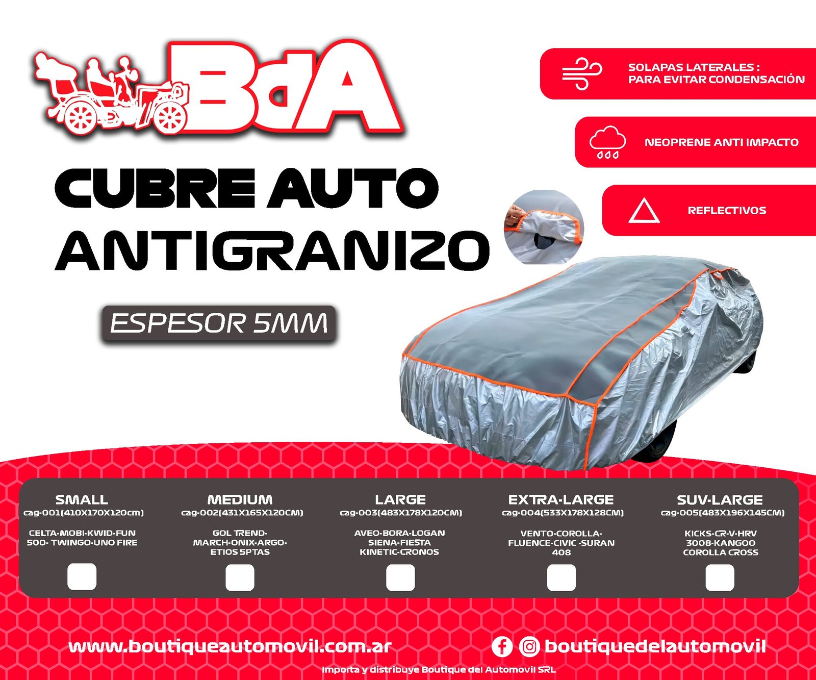 Cubre Auto Antigranizo Reforzado