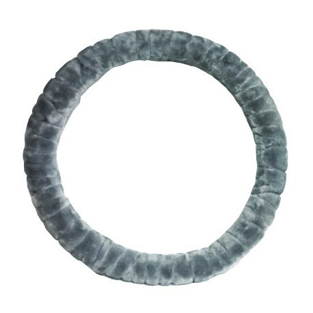 Cubre Volante de Piel Gris
