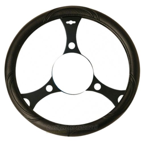 Cubre Volante Simil Cuero Negro 38 cm Vexo
