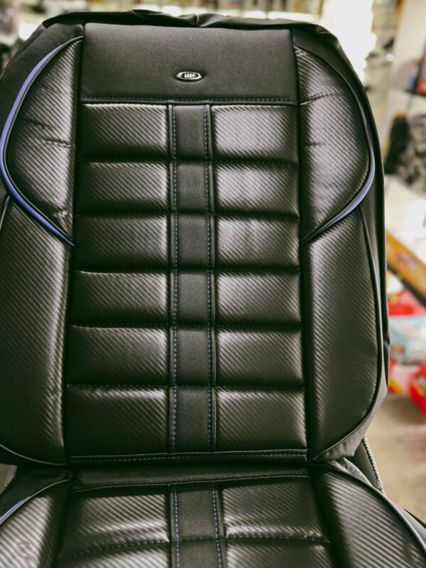 FUNDA ASIENTO  HR CARBON - CARBONO NEGRO / LINEAS AZULES