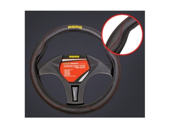 Cubre Volante Supreme Negro Rojo