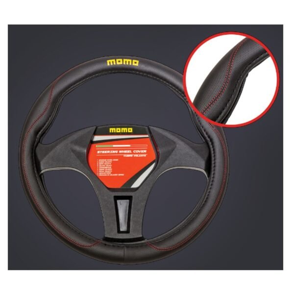 Cubre Volante Supreme Negro Rojo