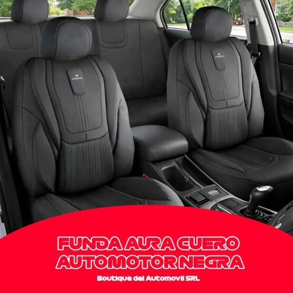 Funda Cubre Asiento Acolchada Aura Cuero Sintetico Tapiceria