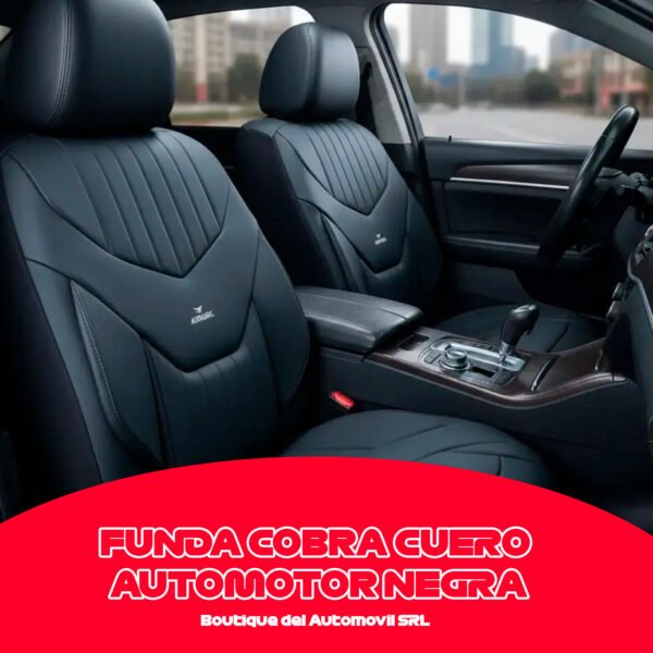 Funda Cubre Asiento Acolchada Cobra Cuero Sintético